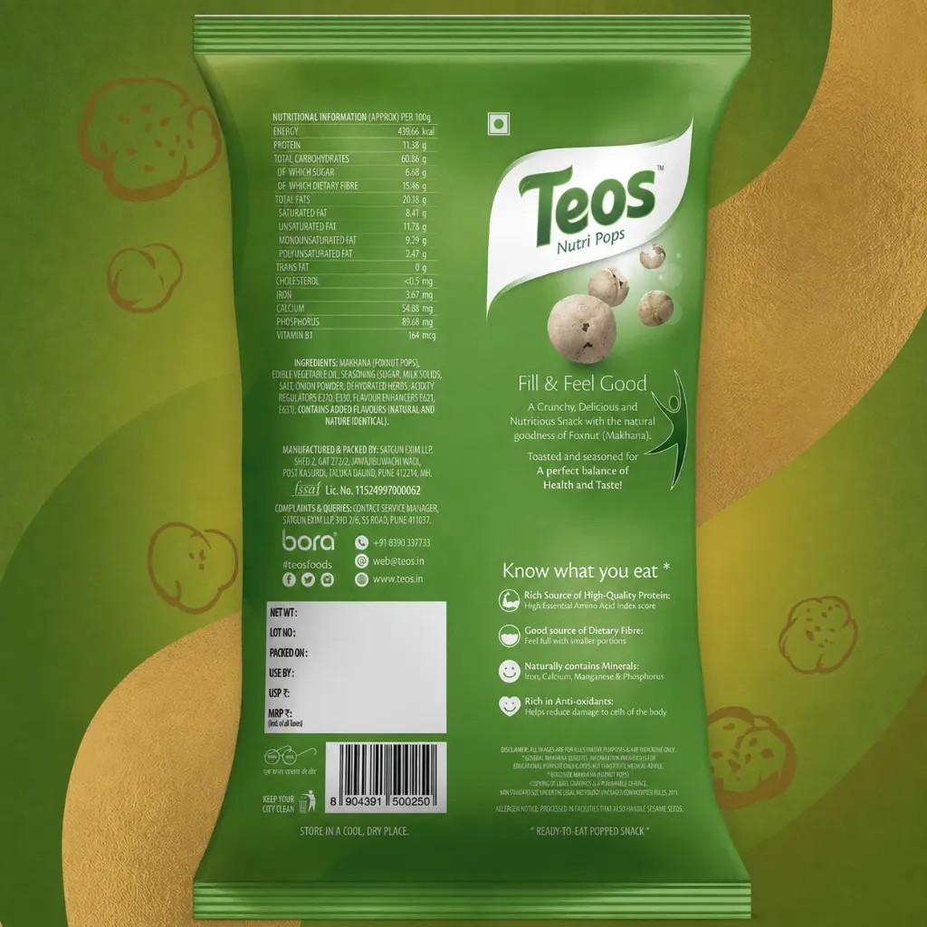 Cream and Onion Flavored Makhana